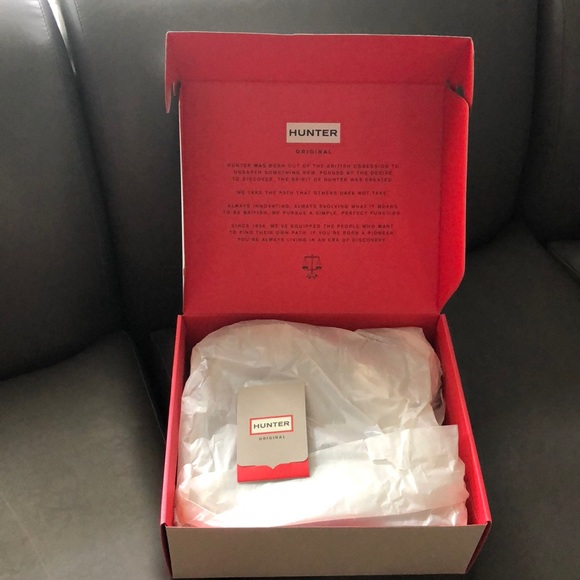 NWT Hunter Original Gloss Chelsea Boots Boat Blue - Picture 5 of 5